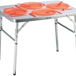 Aluminium Folding Camping Table 75 X 55 Cm Garden Table Side Table Folding Picnic Table Foldable And Height -Adjustable