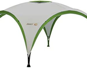 Coleman Gazebo, Event Shelter Pro for Garden and Camping, Sturdy Steel Poles Construction, Large Tent, Portable Sun Shelter with Protection SPF 50, White and Green
