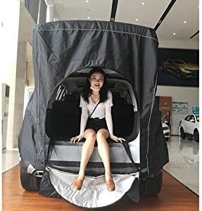 Dongbin Tent for 2 people, vehicle/tent, Waterproof Auto Canopy Camper Trailer Tent Tailgate AwningTent Roof Top For SUV, Hatchback, MPV, Minivan, Sedan, Camping, Outdoor