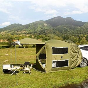 FHISD Trunk Tent, 495cm*180cm Large Space Rear Extension Tent Build Fast Camping Tent Can Accommodate 3-4 People, Applicable to All Models