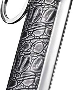 Fire Starter Lighter Waterproof Flint Match Metal Matchstick Permanent Keychain Outdoor Camping Match Lighter(Sold without Fluid) (Silver)