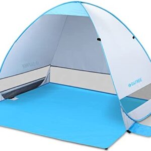G4Free Automatic Pop up Tent 2-3 Person UPF 50+ Anti UV Outdoor Beach Sun Tent Shelter Instant Portable Cabana