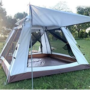 HJINGBIN Bivy Tent 4 People Waterproof,Double Doors and Four Windows Universal Tent Porch Extension Stable and Practical Ramble Tent for Hiking Backpacking