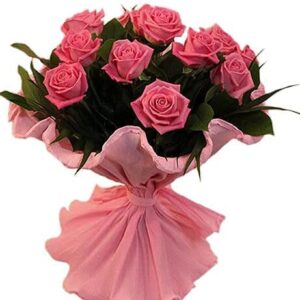 Lovely Pink Roses - Send Fresh-Cut-Flower with Our Free Next Working Day Flower Delivery. Gift