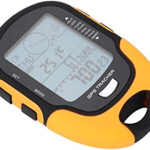 Multifunction Altimeter Compass IPX4 Waterproof USB Rechargeable Digital GPS Navigation Receiver Handheld Altimeter Barometer LCD Torch Waterproof for Outdoor Tool Camping Clibing