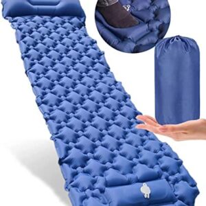 Rantizon Self Inflating Camping Mat, Portable Ultralight Sleeping Camping Mattress Inflatable Connectable Waterproof Sleeping Mat with Pillow, Camping Mat for Outdoor Camping Backpacking Hiking