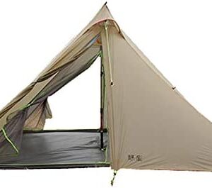 SSGLOVELIN 740 grams 4 persons 30D double pyramid sheet outdoor camping tent (Color : A 40cm Extension rod)