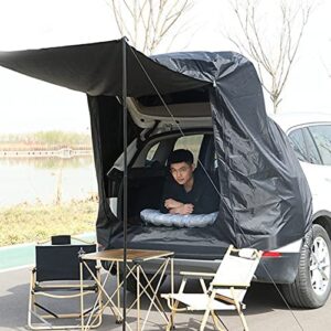 woyada Car Truck SUV Self-driving Car Extension Tent, Easy to Install Store Convenient Portable Durable Awning Camping Tent Tent with Breathable Gauze for Outdoor