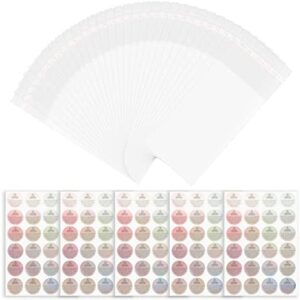 120 Pcs Wax Melts Packaging, Snap Bar Packaging Bags for Soap, Gifts, Sweet, Jewelry(2.75x7inches) + 120 Pcs Candle Warning Labels Candle Jar Container Stickers Candle Soap Stickers