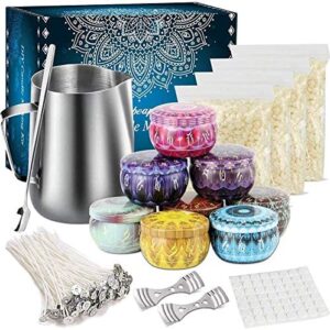 Candle Making Kit,Candle Beginners DIY Starter Set to Create Large Scented Candle with Soy Wax,Non Toxic and Safe,Pouring Pitcher Candles Art and Craft Supplies