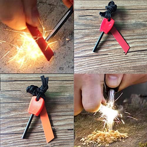 Mini Firesteel Fire Starter - Premium Magnesium Ferrocium Rod,1500-12000 firings 6 to 10.5 cm Magnesium Fire Starter,Outdoor Survival Camping lighter,Essential Fire Starter Camping Survival Kit - Image 4