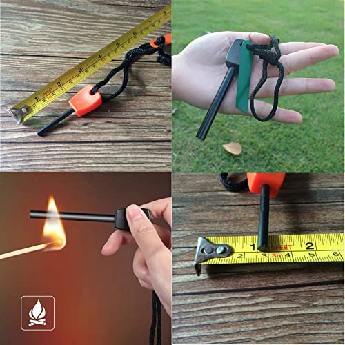 Mini Firesteel Fire Starter - Premium Magnesium Ferrocium Rod,1500-12000 firings 6 to 10.5 cm Magnesium Fire Starter,Outdoor Survival Camping lighter,Essential Fire Starter Camping Survival Kit - Image 3