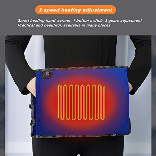 A'kin Heated Arm Warmers USB Hand Muffs with Smart 3 Gears Electric Heating Hand Warmer Heating Pad for Women Girl Baby Hands and Feet Plush Pillow Warm Hand Muffs, Grey, 35X26CM - Image 3