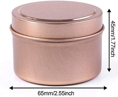 YUMIN 12 Pieces Candle Tin Candle Containers 4 Ounces Candle Jars for Candle Making Arts Crafts, Storage, and More (Gold) - Image 5