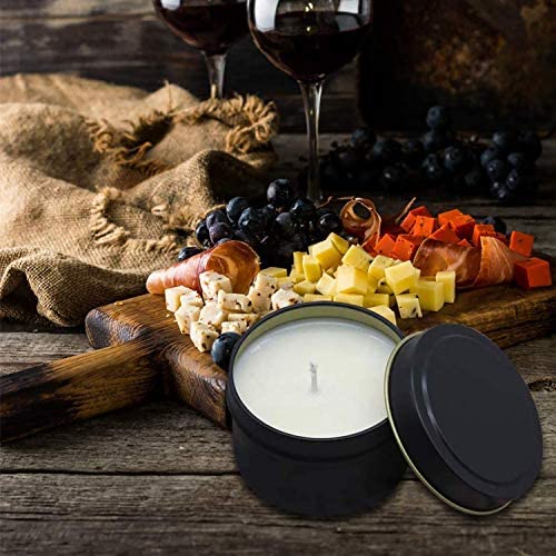 48 PCS 5 OZ Jars for Candle Making, Decorative Round Metal Candle Cans, Reusable Candle Tins for DIY Candle Making, Arts Crafts Supplies, Dry Storage, Party Favors (5OZ,24PCS Black+24PCS RoseGold) - Image 6