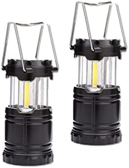2 Pack LED Camping Lantern Survival Kit LED Collapsible Portable LED Lanterns, Battery Powered Emergency Light Lightweight Waterproof for Camping Hiking Garden Outages