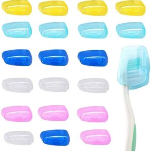20 Pcs Portable Toothbrush Head Cover Case for Travel Hiking Camping Toothbrush Box Brush Cap Case for Home Travel Outdoor Camping Hiking Business Trip