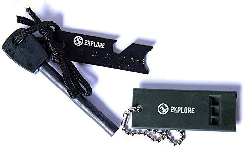 2XPLORE Ignite Steel Fire Steel Magnesium Fire Starter Flint Striker - Survival Tool Kit for Outdoor Camping Living Survival …