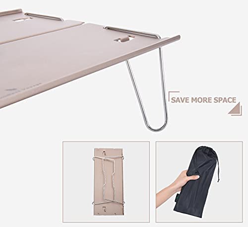 iBasingo Mini Camping Table Folding Table Outdoor Ultralight Serving Laptop Tray Table Portable Dining-table Picnic Tea Table Backpacker Table - Image 8