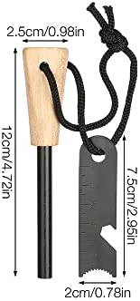ADDLIVE Survival Fire Steel, 2 Set Magnesium Stick Fire Starter, Emergency Fire Starter Kit, Ferro Rod Fire Starter Large, Ferrocerium Stick Wooden Handle,Ignite Glow Fire Steel Outdoor Camping Living - Image 2
