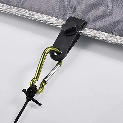 Zocipro 10Pcs Tarp Clips, Tarpaulin Clips Heavy Duty, Multipurpose 3.2 inch Strong Lock Grip Tent Clips Tent Accessories for Tents, Tarp, Boat Cover, Pool Cover, Car Cover - Image 6