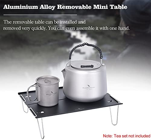 iBasingo Mini Camping Table Folding Table Outdoor Ultralight Serving Laptop Tray Table Portable Dining-table Picnic Tea Table Backpacker Table - Image 4