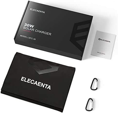 ELECAENTA 30W ETFE Foldable Solar Charger 3 USB Ports PD18W QC3.0 Type-C Zipper Protection Portable Solar Panel Kit Waterproof for Cell Phone Smartphone Tablet Powerbank Camera Outdoor Camping Travel - Image 9