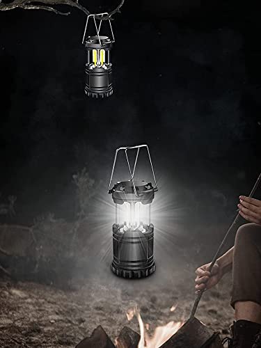 2 Pack LED Camping Lantern Survival Kit LED Collapsible Portable LED Lanterns, Battery Powered Emergency Light Lightweight Waterproof for Camping Hiking Garden Outages - Image 2