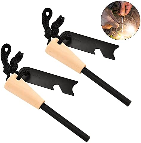 ADDLIVE Survival Fire Steel, 2 Set Magnesium Stick Fire Starter, Emergency Fire Starter Kit, Ferro Rod Fire Starter Large, Ferrocerium Stick Wooden Handle,Ignite Glow Fire Steel Outdoor Camping Living - Image 7