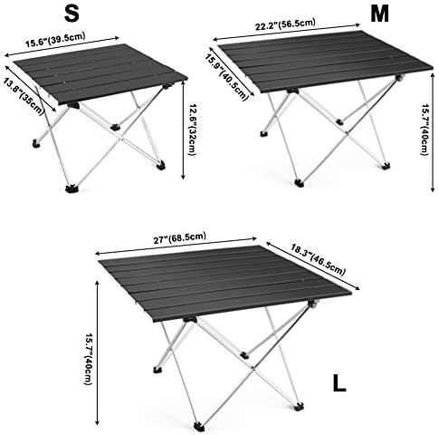 Outry Aluminum Folding Camping Table, Portable Collapsible Light Weight Table for Picnic, Camp, Beach, Fishing, BBQ - Image 4