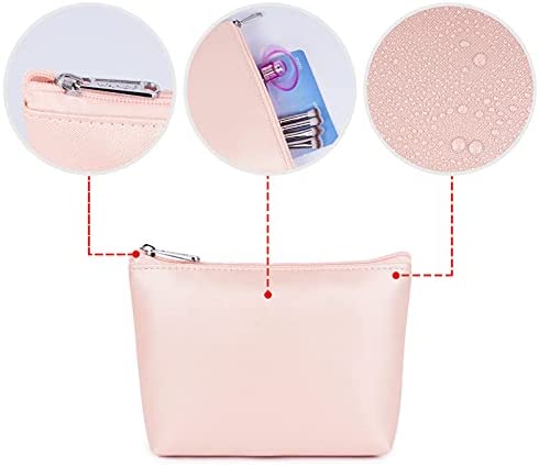 WANDF 3 Pieces Makeup Bag Toiletry Bag Portable Cosmetic Pouch Travel Organizer Water-Resistant for Women (Pearly-Lustre) - Image 5