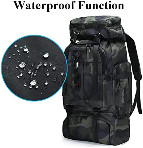 Wesoke 80L Hiking Camping Backpack Travel MOLLE Rucksack, Military Tactical Daypacks, Thickened Adjustable Waterproof Large Capacity Outdoor Backpack - Image 3