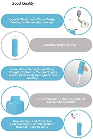 ZMCYN 500ml Portable Bidet Spray Bottle,Travel Portable Bidets Bottle, Personal Portable Bidets for Postpartum Perineal Care, Baby Diapers Change and Hemorrhoids Patients (2 Pack) - Image 6