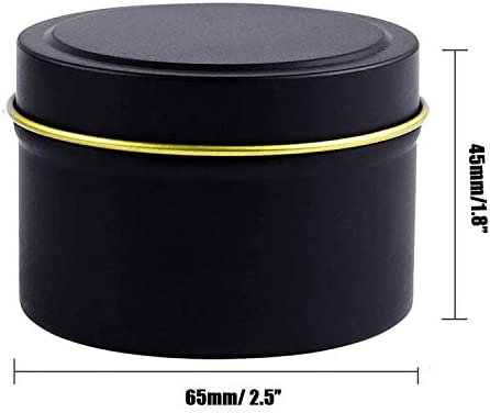 48 PCS 5 OZ Jars for Candle Making, Decorative Round Metal Candle Cans, Reusable Candle Tins for DIY Candle Making, Arts Crafts Supplies, Dry Storage, Party Favors (5OZ,24PCS Black+24PCS RoseGold) - Image 2