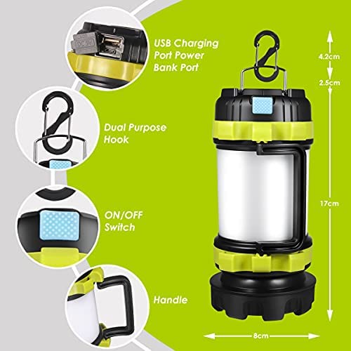 Camping Lights, Rechargeable Led Camping Lantern, 800 Lumen 3700 mAh 6 Modes Camping Torch, Waterproof Emergency Tent Spot Lamp, Various Emergencies - Image 6