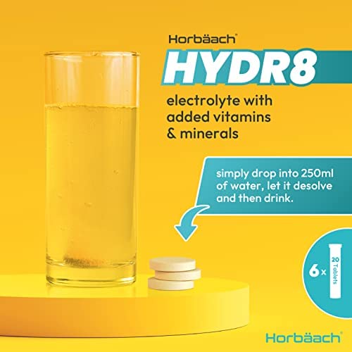 Hydration Tablets with Electrolytes | 120 Effervescent Tablets - 6 Pack | Suitable for Vegans & Vegetarians | by Horbaach - Image 6