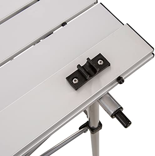 Trespass Xylo, Silver, Square Roll Top Camping Table with Carrier Bag 70cm x 70cm x 70cm, Grey - Image 3