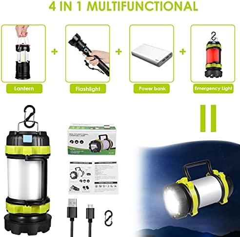 Camping Lights, Rechargeable Led Camping Lantern, 800 Lumen 3700 mAh 6 Modes Camping Torch, Waterproof Emergency Tent Spot Lamp, Various Emergencies - Image 4
