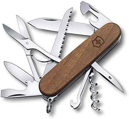 Victorinox Huntsman Wood Swiss Army Pocket Knife, Medium, Multi Tool, 13 Functions, Large Blade, Saw, Wood - Image 2