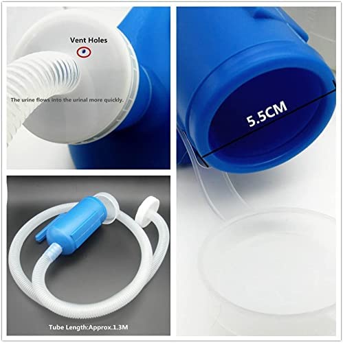 Urine Bottles Male Portable Potty Pee Bottle 2000ML for Hospital Home Camping Car Travel Toilets for Adults (Blue) - Image 3