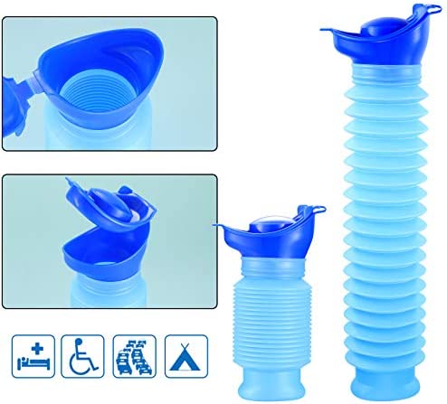 Emergency Urinal, Portable Shrinkable Urinal, Mini Male Female Outdoor Travel Personal Mobile Toilet, Potty Pee Urine Bottle for Kids, Adult, Ladies, Traffic Jam, Camping, Travel, Queuing(750 ML) - Image 3