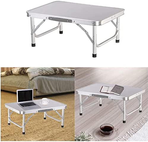 Foldable Picnic Camping Table 2 FT Aluminum Lightweight Adjustable Camping Desk for Indoor and Outdoor Kitchen Dinner Catering Buffet and Garden-Silver,with Sturdy Handle - Image 3