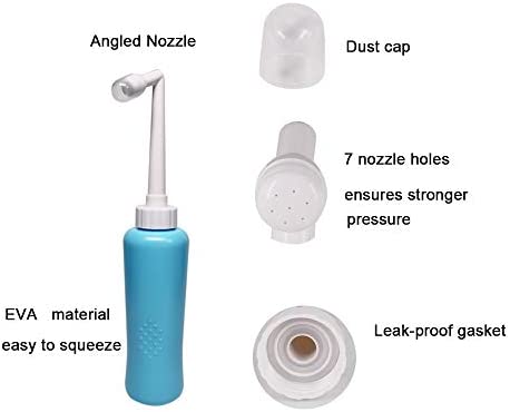 ZMCYN 500ml Portable Bidet Spray Bottle,Travel Portable Bidets Bottle, Personal Portable Bidets for Postpartum Perineal Care, Baby Diapers Change and Hemorrhoids Patients (2 Pack) - Image 3