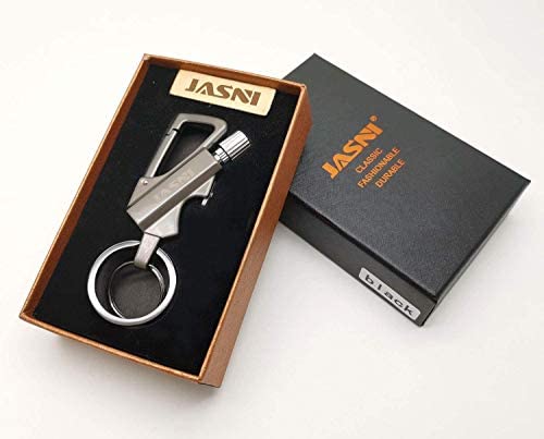 YYG Keychain Multitool with Flint Metal Matchstick Fire Starter Bottle Opener Mountaineering Buckle Mini Flashlight,Car Key Rings, Kerosene Refillable Lighter EDC Thanksgiving Gift Ideas Emergency - Image 7