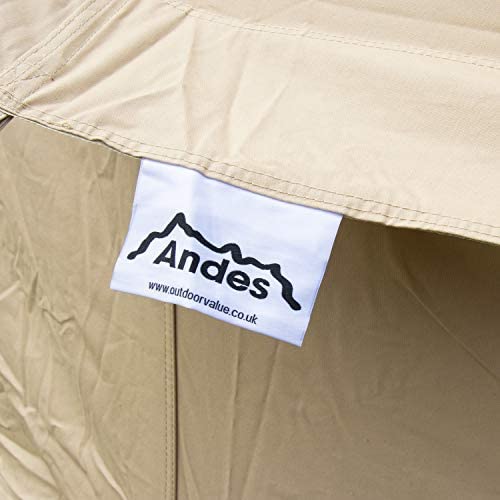 Andes 4m 100% Cotton Canvas Bell Tent With Heavy Duty SIG Groundsheet - Image 5