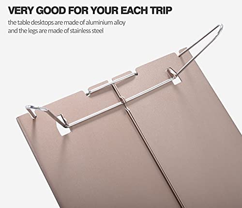 iBasingo Mini Camping Table Folding Table Outdoor Ultralight Serving Laptop Tray Table Portable Dining-table Picnic Tea Table Backpacker Table - Image 5