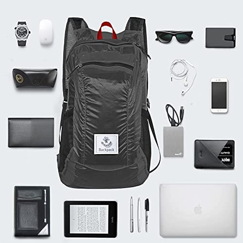 4monster Packable Backpack Ultra Lightweight, Foldable Backpack Water Resistant, Hiking Daypack for Travel Camping Outdoor, Daily Walk-around, Cycling, Sports, Excursions(Grey, 24L) - Image 4