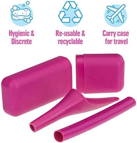 SHEWEE Extreme Reusable Pee Funnel – The Original Female Urination Device Since 1999! Quickly, Easily and Discreetly, Wee Standing Up Without Removing Clothing. Comes with an Extension Pipe and Carry Case. - Image 4