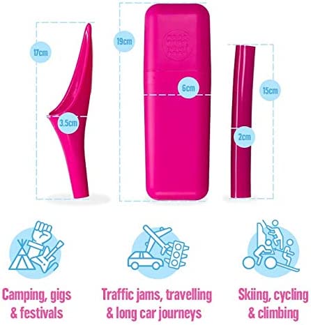 SHEWEE Extreme Reusable Pee Funnel – The Original Female Urination Device Since 1999! Quickly, Easily and Discreetly, Wee Standing Up Without Removing Clothing. Comes with an Extension Pipe and Carry Case. - Image 6