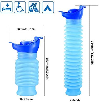 Emergency Urinal, Portable Shrinkable Urinal, Mini Male Female Outdoor Travel Personal Mobile Toilet, Potty Pee Urine Bottle for Kids, Adult, Ladies, Traffic Jam, Camping, Travel, Queuing(750 ML) - Image 2